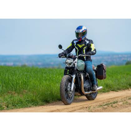 Geacă Moto de Vară din Textil SPEED UP PACE · Negru / Verde-Fluo  - 4