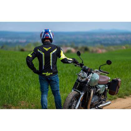 Geacă Moto de Vară din Textil SPEED UP PACE · Negru / Gri  - 4