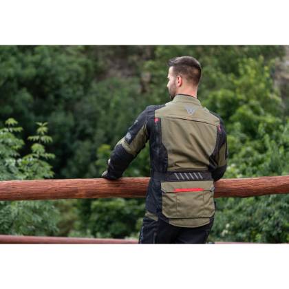 Geacă Moto din Textil SIXGEAR MUDLAND · Negru / Verde-Olive  - 2