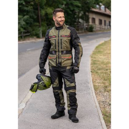 Geacă Moto din Textil SIXGEAR MUDLAND · Negru / Verde-Olive  - 6