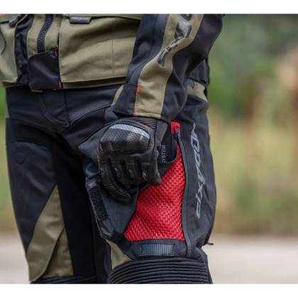 Pantaloni Moto din Textil SIXGEAR MUDLAND · Negru / Verde-Olive  - 3