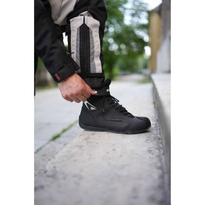 Ghete Moto din Piele & Textil SIXGEAR SPARK · Negru / Alb  - 3