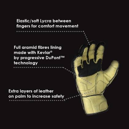 Mănuși Moto din Denim & Piele TRILOBITE 1840 PARADO · Albastru / Negru  - 6