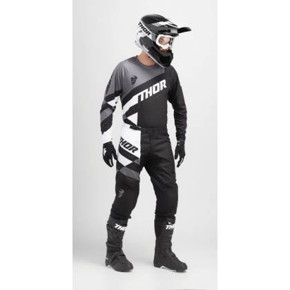Pantaloni Enduro - Cross THOR SECTOR CHECKER 2024 · Negru / Gri  - 3