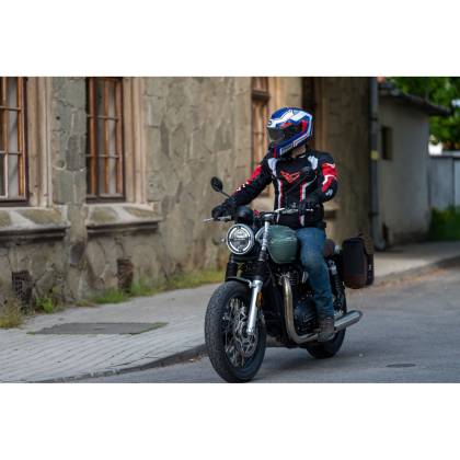 Geacă Moto de Vară din Textil SPEED UP PACE · Negru / Roșu  - 1