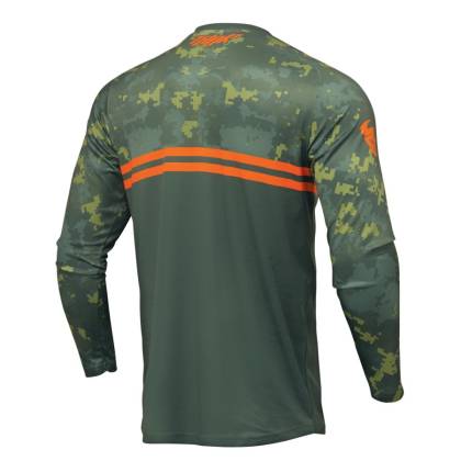 Tricou Enduro - Cross THOR SECTOR DIGI CAMO 2024 · Verde / Portocaliu  - 1