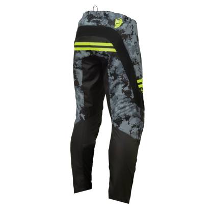 Pantaloni Enduro - Cross THOR SECTOR DIGI CAMO 2024 · Negru / Gri / Verde-Fluo  - 2