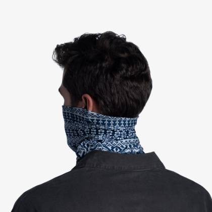 Bandană tubulară multifunctională BUFF ORIGINAL ECOSTRETCH NATIONAL GEOGRAPHIC KURZEME DARK NAVY · Albastru / Alb  - 6