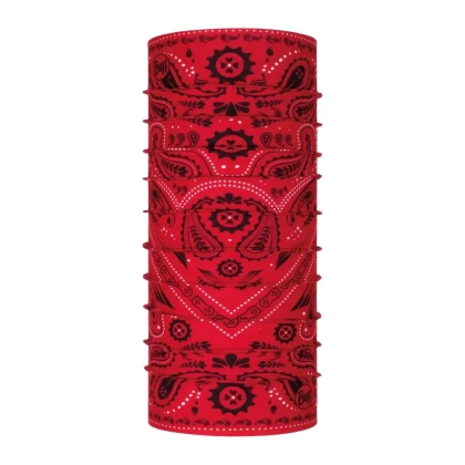 Bandană tubulară multifunctională BUFF ORIGINAL ECOSTRETCH NEW CASHMERE RED · Roșu / Negru  - 0