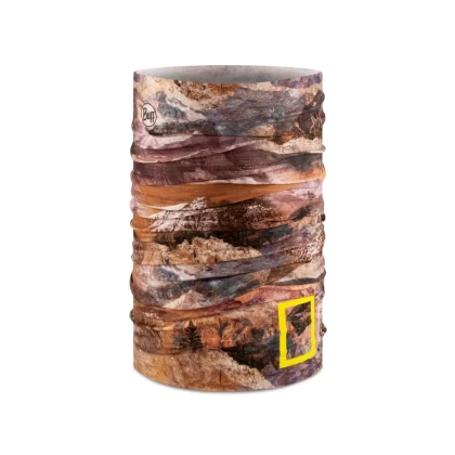 Bandană tubulară multifunctională BUFF ORIGINAL ECOSTRETCH NATIONAL GEOGRAPHIC DOWNY MULTI · Maro  / Mov  - 1