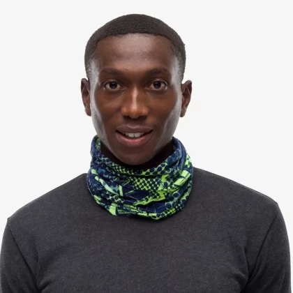 Bandană tubulară multifunctională BUFF ORIGINAL ECOSTRETCH HAVOC BLUE · Albastru / Verde  - 6