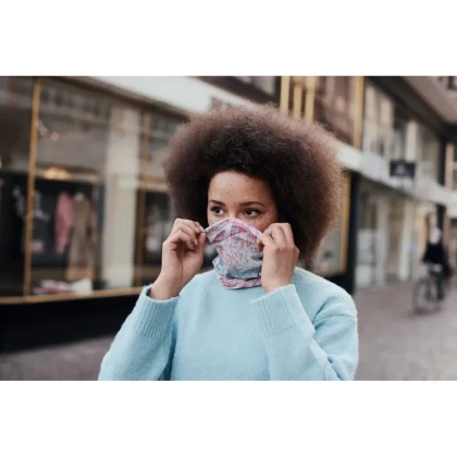 Bandană tubulară multifunctională BUFF ORIGINAL ECOSTRETCH PEARLY BLOSSOM · Roz  - 3