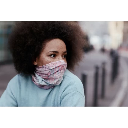 Bandană tubulară multifunctională BUFF ORIGINAL ECOSTRETCH PEARLY BLOSSOM · Roz  - 4
