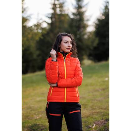 Geacă Puf Damă cu Pene de Gâscă STRINDBERG 5159/3  · Portocaliu  - 2