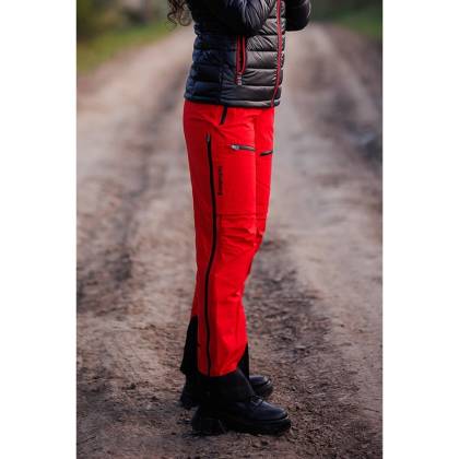 Pantaloni Outdoor / Schi Damă STRINDBERG 5140/3 3S DERMIZAX · Roșu / Negru  - 5