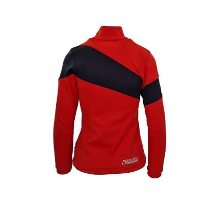 Bluză Trening Damă STRINDBERG MIDLAYER PRO THERMAL 5166/3 · Roșu / Negru  - 1