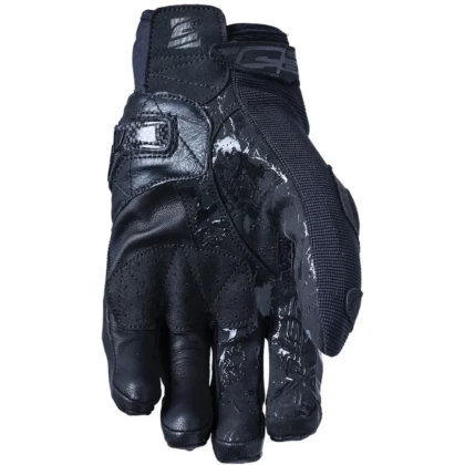 Mănuși Moto din Piele & Textil FIVE STUNT EVO · Negru  - 1