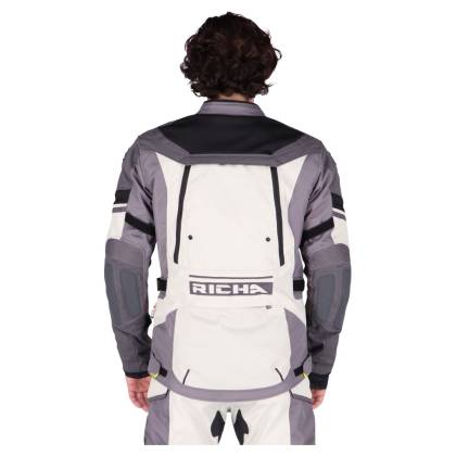 Geacă Moto din Textil RICHA INFINITY 2 ADVENTURE · Gri / Alb / Negru  - 3