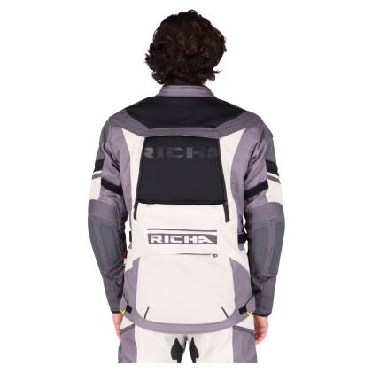 Geacă Moto din Textil RICHA INFINITY 2 ADVENTURE · Gri / Alb / Negru  - 5