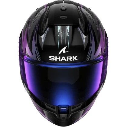Cască Moto Integrală SHARK D-SKWAL 3 BLAST-R · Negru / Albastru / Mov  - 2