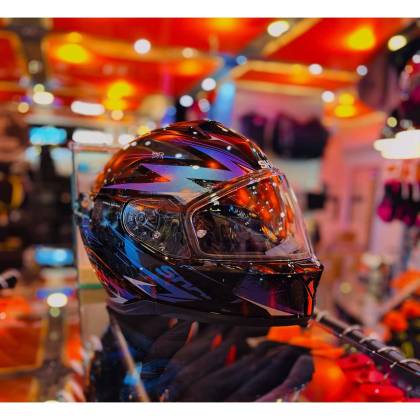 Cască Moto Integrală SHARK D-SKWAL 3 BLAST-R · Negru / Albastru / Mov  - 3