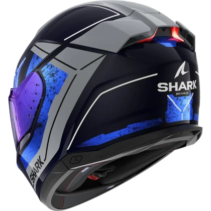 Cască Moto Integrală SHARK SKWAL i3 RHAD cu Lumini de Frână · Albastru / Gri  - 2