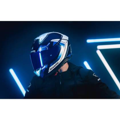 Cască Moto Integrală SHARK SKWAL i3 BLANK SP cu Lumini de Frână · Alb  - 12