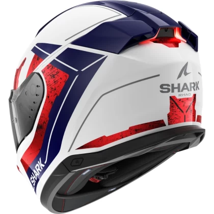 Cască Moto Integrală SHARK SKWAL i3 RHAD cu Lumini de Frână · Alb / Albastru / Roșu  - 1