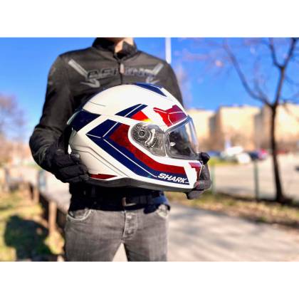 Cască Moto Integrală SHARK SKWAL i3 RHAD cu Lumini de Frână · Alb / Albastru / Roșu  - 3