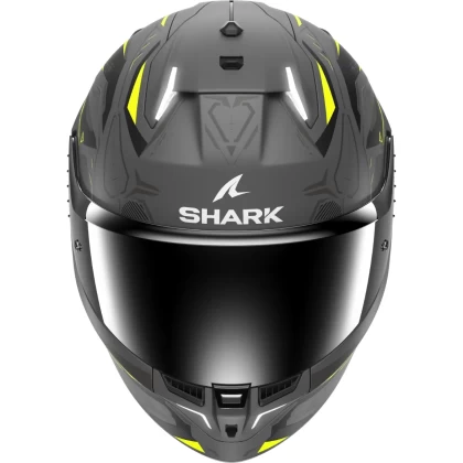 Cască Moto Integrală SHARK SKWAL i3 LINIK cu Lumini de Frână · Negru Mat / Gri / Galben  - 1