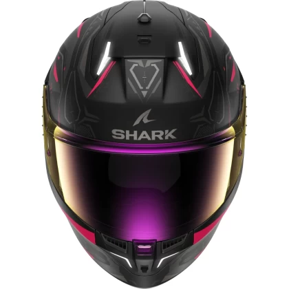 Cască Moto Integrală SHARK SKWAL i3 LINIK cu Lumini de Frână · Negru Mat / Gri / Roz  - 2