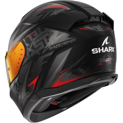 Cască Moto Integrală SHARK D-SKWAL 3 BLAST-R · Negru Mat / Gri / Roșu  - 1