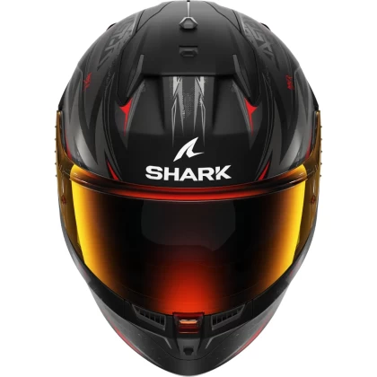 Cască Moto Integrală SHARK D-SKWAL 3 BLAST-R · Negru Mat / Gri / Roșu  - 2