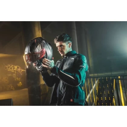 Cască Moto Integrală SHARK D-SKWAL 3 BLAST-R · Gri Mat / Roșu / Negru  - 5