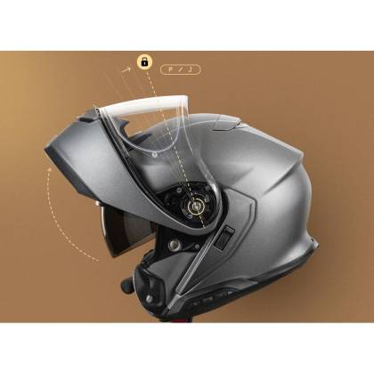 Cască Moto Flip-Up SHOEI NEOTEC 3 Grasp TC-5 · Negru / Alb / Roșu  - 21