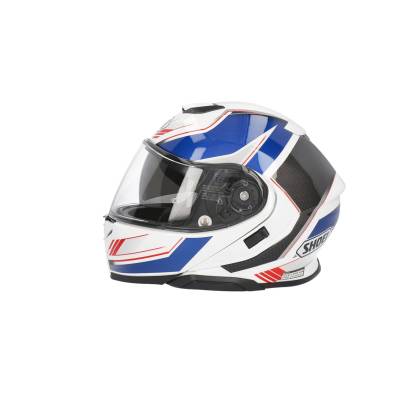 Cască Moto Flip-Up SHOEI NEOTEC 3 Grasp TC-10 · Alb / Albastru / Roșu  - 2