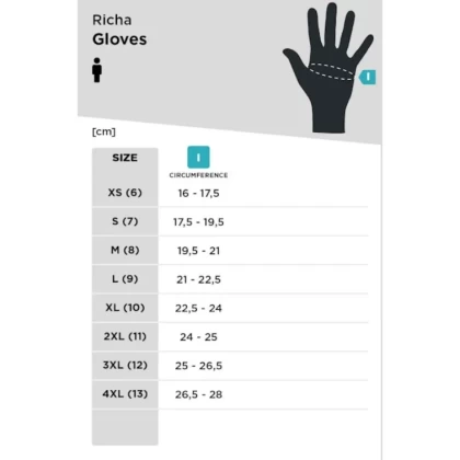 Mănuși Moto din Piele Perforată RICHA CUSTOM 2 PERFORATED · Negru  - 3