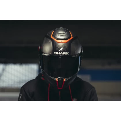 Cască Moto Integrală SHARK SPARTAN RS CARBON SHAWN · Negru Mat / Gri / Galben  - 3