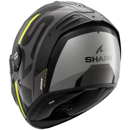 Cască Moto Integrală SHARK SPARTAN RS CARBON SHAWN · Negru Mat / Gri / Galben  - 1