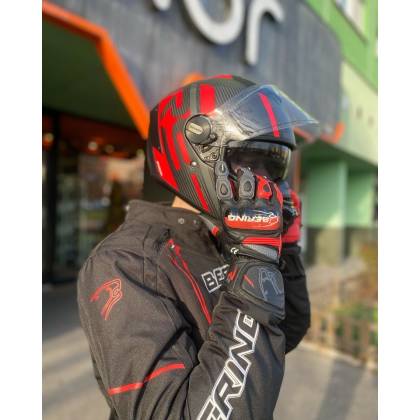 Cască Moto Integrală SHARK SPARTAN RS CARBON SHAWN MAT · Negru Mat / Gri / Roșu  - 3