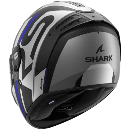 Cască Moto Integrală SHARK SPARTAN RS CARBON SHAWN MAT · Negru Mat / Gri / Albastru  - 1