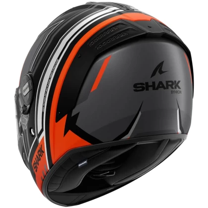 Cască Moto Integrală SHARK SPARTAN RS BYHRON MAT · Negru Mat / Gri / Portocaliu  - 3