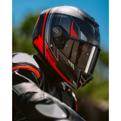 Cască Moto Integrală SHARK SPARTAN RS BYHRON MAT · Negru Mat / Gri / Portocaliu  - 1