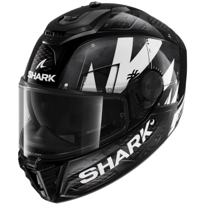 Cască Moto Integrală SHARK SPARTAN RS STINGREY · Negru / Alb  - 0