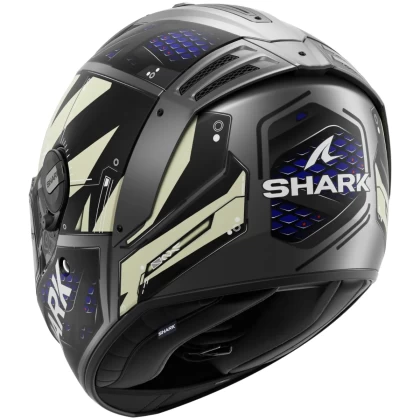 Cască Moto Integrală SHARK SPARTAN RS STINGREY MAT · Negru Mat / Alb / Albastru  - 1