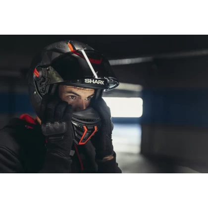 Cască Moto Integrală SHARK SPARTAN RS STINGREY MAT · Negru Mat / Gri / Roșu  - 4