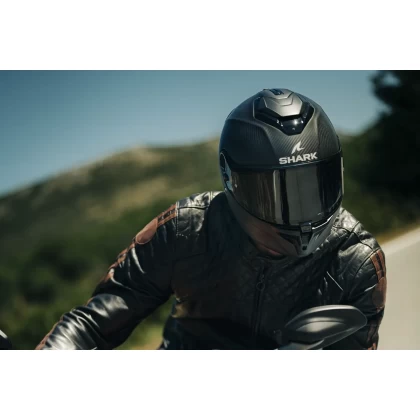 Cască Moto Integrală SHARK SPARTAN GT PRO CARBON RITMO MAT · Negru Mat / Gri  - 8