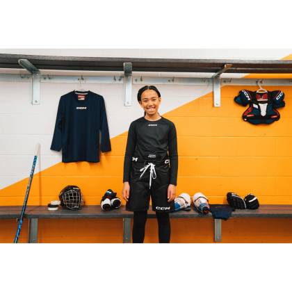 Pantaloni Hochei Copii, Jucător, Junior, CCM NEXT · Negru  - 1