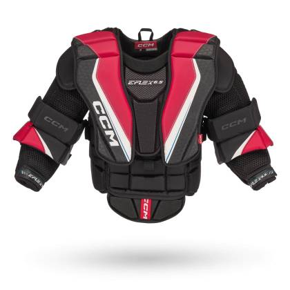 Cazacă Hochei Copii, Portar, Junior, CCM EFLEX 6.5 · Negru / Roșu / Alb  - 0