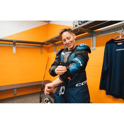 Cotiere Hochei Jucător, Senior, CCM NEXT 23 · Albastru / Gri / Alb  - 1